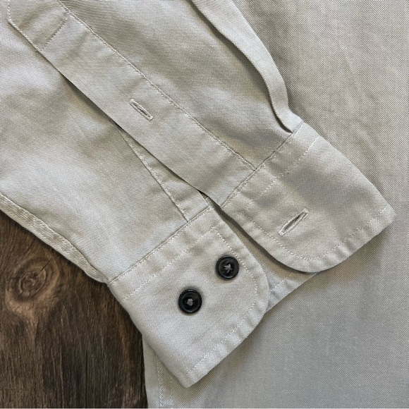 Armani Exchange AX Men’s Derey Philippe Light Gray Button Up Collar Shirt L - Picture 9 of 16